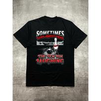 Men's Black 200G Heat Transfer Printed Crew Neck Short Sleeve T-Shirt - Fun Bowling Theme Pattern XXXL juoda