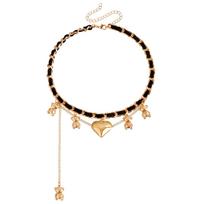 Accessories, Temperament Flannel Chain, Small Fragrant Style Choker, Retro Love Cross, Versatile Necklace