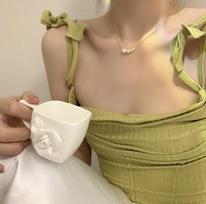 Fairy-like Pearl Necklace: Multi-layered, Versatile Clavicle Chain for a Fresh, Girly Look.