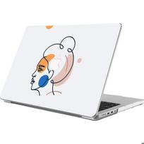 Protective Case - BOOLING - for MacBook Air 15 Inch - Anti-slip - Woman Pattern - Rigid Lightweight balta