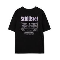 Summer New Korean Star with MARTIN PLAN Letter Printed Casual Brand Men's and Women's Short-sleeved T-shirt Harajuku Streetwear S