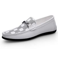 Casual Leather Men's Loafers Street Style Slip on Flats Handmade Casual Shoes for Man Moccasins Super Soft Men Driving Footwear 38 balta