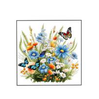 Wall Stickers Vibrant Butterfly Flower Pattern Easy to Apply Long-Lasting