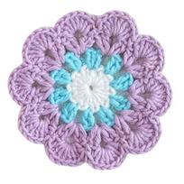 Flower Knitted Coasters Heat Insulation Coaster Anti-scald Placemat Non-slip Table Mats Kitchen violetinė
