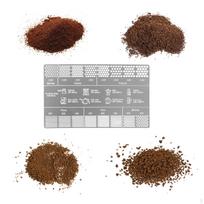 Coffee Grind Measuring Ruler from 200-1700 Microns Compact Comparison Card for Kitchen Cafe Rust 1 Piece