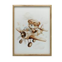 Plakat Latajacy Miś Plakat Latajacy Miś, 30X40 Cm, Rama Drewniana Ciemny Brąz, Papier Matowy 230 Gsm 36