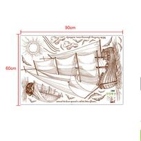 Self Adhesive DIY Removable Large PVC Sailboat Living Room Waterproof Art Landscape Wall Sticker AVE 1pc