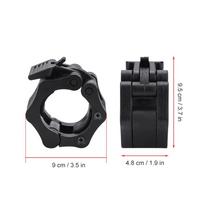 50mm Spinlock Collars Barbell Dumbell Clip Clamp Weight Bar Lock for Fitness black