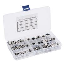 170pcs box Stainless Steel Self locking Hex Nut Fastener Lock Nuts