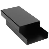 Aluminio lydinio elektrinė dėžutė galios stiprintuvo projekto korpusas dalinamas korpusas 58x110x200mm matinis juodas