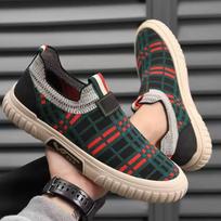 One-foot Sock Shoes New Style Men's Shoes Lazy Mesh Sports Men's Shoes Fashionable Board Shoes 39