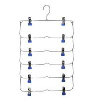 1PCS Multilayer Clothes Hangers with 12 Clips Clothing Storage Rack Holder AVE mėlyna