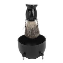 Men Beard Shave Set Brush Stand Foam Bowl Beard Brush Beard Grooming Set for Barbershop Hotel Home