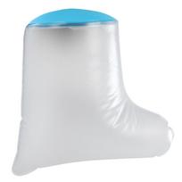 Adult feet with blue diving material rings PVC shower protective sleeve P2203 31cmAdult feet