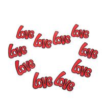 10Pcs Love Embroidered Patch Fine Embroidery Shading Blemishes Damage DIY Love Patches for Clothes