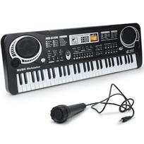 61 klavišo daugiafunkcinis elektroninis vargonas vaikiški žaislai gali būti kraunami tiesiogiai vaikiška ankstyvojo ugdymo muzika simuliacinis pianinas su mikrofonu