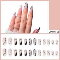 Nude Long Sharp Armor Rose Wear Nail Finished Fake Nail Nail Art Patch Nail Patch Waterproof Removable Nail Patch