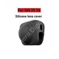 Screen Protector Film For Insta360 X5 X4 Silicone Protective Lens Cap Cover Base Sports Camera Lens Anti-Drop Hood Accessories gray