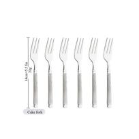 Mirror 6/24Pcs Tableware Set Stainless Steel Cutlery Knife Cake Fork Coffee Spoon Dinnerware Vintage Home Kitchen Flatware Set