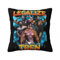 Legalize Tren Cbum Gym Chris Bumstead Fitness Pillowcase Polyester Cushion Cover Decorative Pillow Case Cover Home Square 30x30cm smėlis