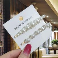 Crystal Pearl Clip For Women Korean New Hairpins Girl Geometric Barrettes Fashion Hairgrip Headwear Hair Accessories