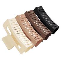 4 simple coffee-colored female upside-down hair clips, shark clips, new hair clips, hair accessories and hair clips Size fits all