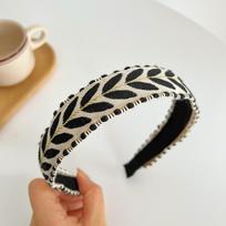 PROLY New Fashion Headband For Women Top Bohemia Leaf Embroidery Hairband Girls Spring Turban Hair Accessories