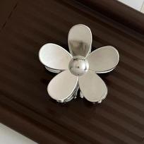 Flower Metal Hair Grab Minimalist Temperament Large Shark Clip Half Zip Hair Clip Gold Clip Alloy Small Hollow Accessories