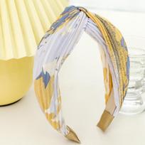 PROLY New Fashion Women Headwear Pleated Tie Dye Cloth Hairband Fresh Summer Autumn Headband Adult Hair Accessories