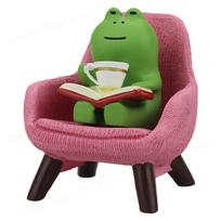 Miniature Frog Figurine Frog Sculpture for Fairy Garden Desk Office Decorations Adorable Decors for Plant Shelf Bedroom A