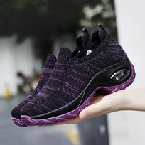New women's casual shoes one-pedal foot cover lazy large size air cushion rocking shoes new fly-woven mesh casual women's shoes 36