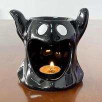 Halloween Essential Oil Burner Home Fragrance Aroma Porcelain Ornament Tabletop Tealight balta