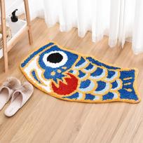 VIKAMA Large Koi Shaped Imitation Cashmere Carpet Room Decoration Bathroom Soft Absorbent Floor Mat Household Door Mat Floor Mat 40x60cm 16x24inch