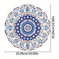 1pc Intricate Metal Wind Spinner with Vibrant Floral Pattern – Indoor/Outdoor Garden Decor, Perfect Holiday Gift for Any Occasion 01A