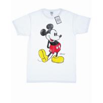 Disney Womens/Ladies Mickey Mouse Classic Kick Cotton Boyfriend T-Shirt S balta
