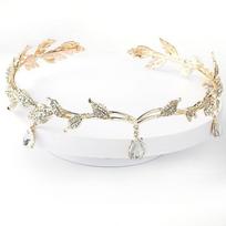 Vestuviniai Plaukai Tiara Krištolinė Vestuvinė Tiara Karūna Sidabro spalvos Diadem Veil Tiaras Vestuviniai Plaukų Priedai Galvos apdangalai Galvos Papuošalai auksas