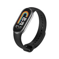 Silikoninis dirželis skirtas Xiaomi Mi Band 8 Correa Sport apyrankei Miband8 NFC išmaniajai apyrankei Pulseira pakeičiamiesiems MiBand 8 priedams For Xiaomi Mi Band 8 black