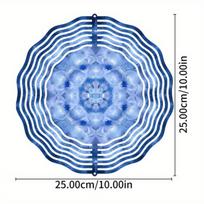 10 Inch Hanging Wind Spinner Unique Elegant Outdoor Wind Chime for Spring Summer Lawn Garden Decor with 360 Degree Rotating Hook Gift 01A