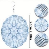 Metal Wind Spinner for Garden Courtyard Patio Outdoor Decor No Power Required Rotating Hook Festival Wind Chime Hanging Ornament 01A