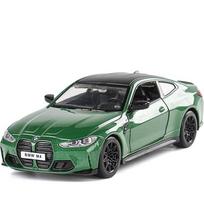 1/32 Scale BMW M4 G82 Toy Car Model Diecast Metal Alloy Miniature Sound & Light Doors Openable Collection Gift for Children Boy Kid žalia
