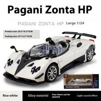1:24 mastelio Pagani Zonda HP Barchetta riboto leidimo kabrioletas superautomobilis lydinio metalo liejimo modelis nepriklausomas „pasidaryk pats“ dizainas dovanos balta