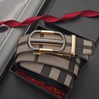 Belt Men'S Young Man Alloy Automatic Buckle Tide Printed Belt Men'S Premium Belt 120cm
