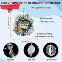 Underwater Scuba Diving Elf Wind Spinner Metal Garden Decor with 360 Rotating Hook for Indoor Outdoor Yard Patio Decoration 01A