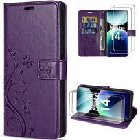 Case - E.F.CONNECTION - For Xiaomi Redmi Note 14 Pro Plus 5G - Synthetic Leather - Night Purple - Floral