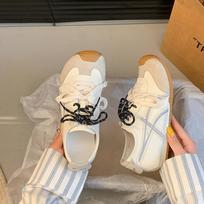 Ballet style retro mandarin duck sports and leisure thin-soled shoes 2025 spring new models 35 smėlis