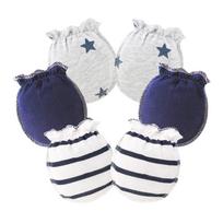 Infant Toddler Baby Boys Girls Mittens No-Scratch Mitts Cotton Set Of 3 Pairs Mittens One Size