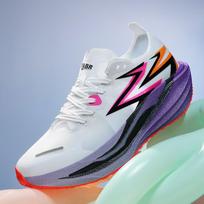 Flying Burning 4 Running Shoes Professional Marathon Full Palm Carbon Board Racing Running Shoes Shock Absorption Rebound Sneakers Training Shoes 36