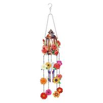 Double Side Wind Chime Diamond Painting Hanging Pendant Rose Lantern Painting Dots Pendant Bird Butterfly for Garden Window Deco