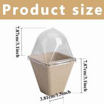 20 Pieces/set, Planting Nursery Pots with Humidity Dome - Square Biodegradable Seeding Starter Pot - Garden Vegetable Flower Germination 20pack