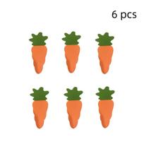 6 Pieces/set, Easter Radish Knife and Fork Bag, Radish Tableware Set, 26 * 12cm/10.24 * 4.72 Inches, Party Desktop Decoration Supplies Pack of 6 oranžinė